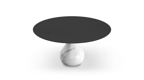 aqua | Table de repas ronde - carrare mat - image 2