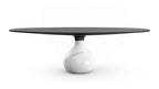 aqua | Table de repas ovale - carrare mat - image 1
