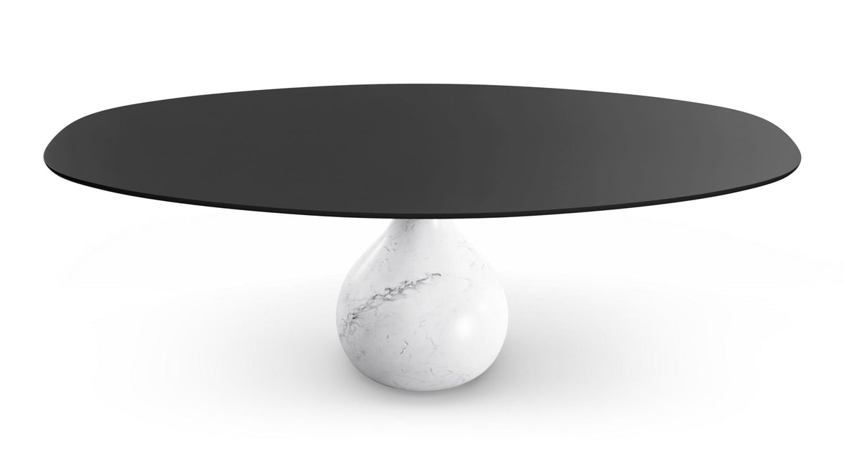 aqua | Table de repas ovale - carrare mat - image 2