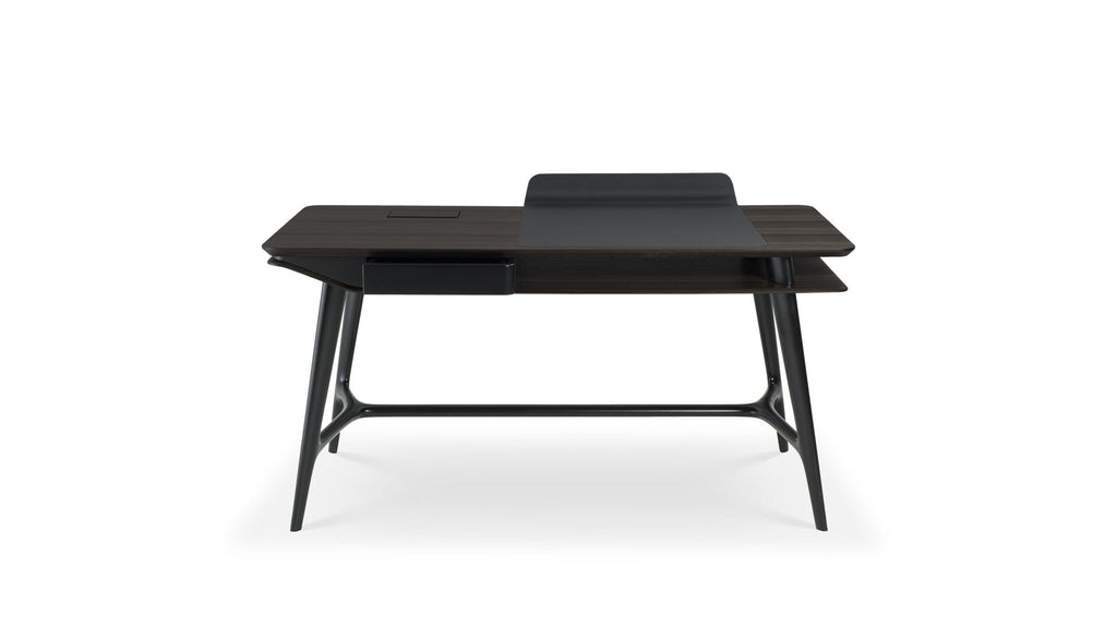 arial | Bureau - plateau réhaussé cuir - image 3