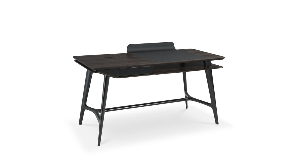 arial | Bureau - plateau réhaussé cuir - image 1