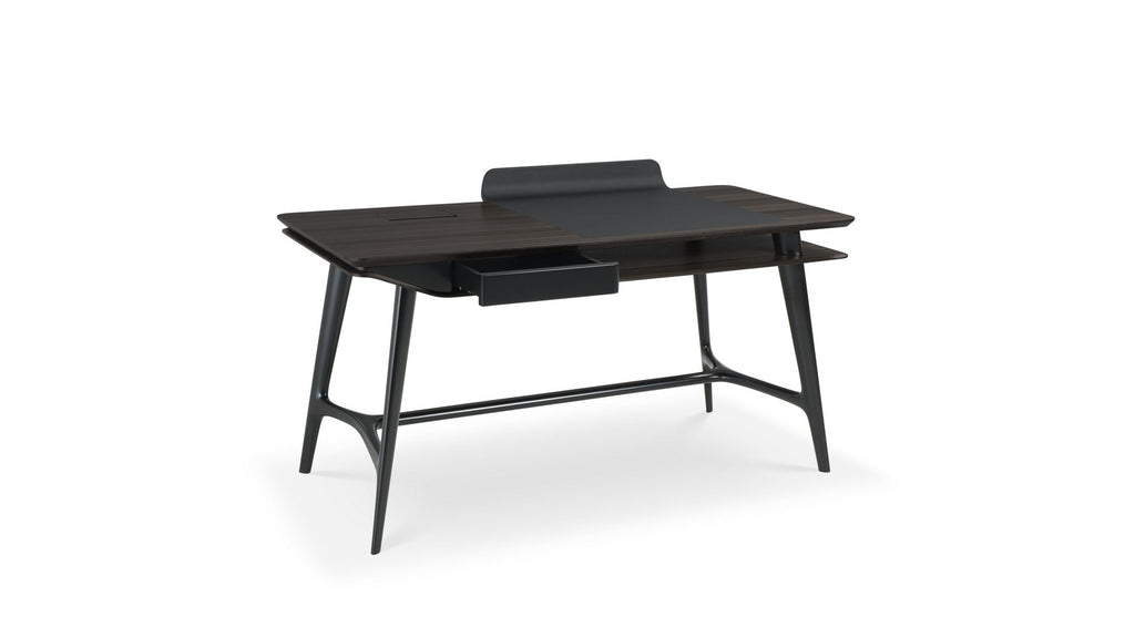 arial | Bureau - plateau réhaussé cuir - image 2