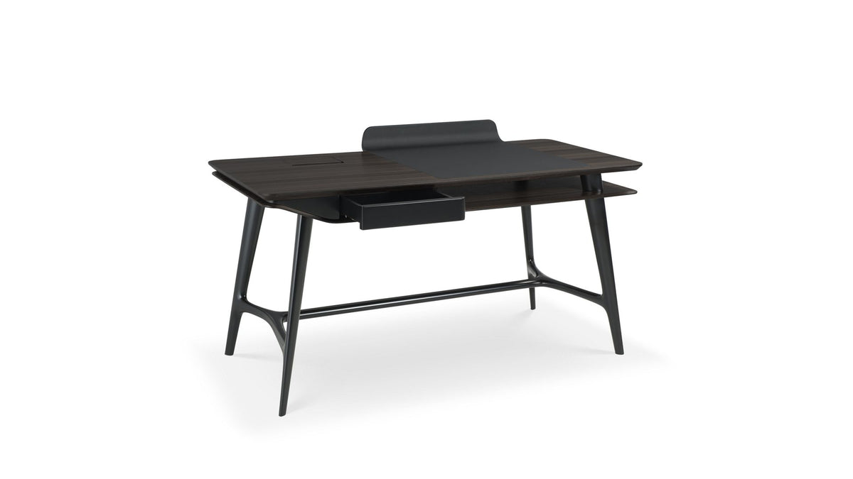 arial | Bureau - plateau réhaussé cuir - image 2