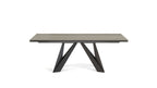 cigale | Table de repas avec allonges - travertino grigio - image 2