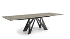 cigale | Table de repas avec allonges - travertino grigio - image 3