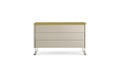 rondo | Commode 3 tiroirs - laqué / top verre laqué - image 1