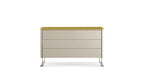 rondo | Commode 3 tiroirs - laqué / top verre laqué - image 1