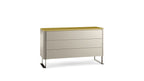 rondo | Commode 3 tiroirs - laqué / top verre laqué - image 2