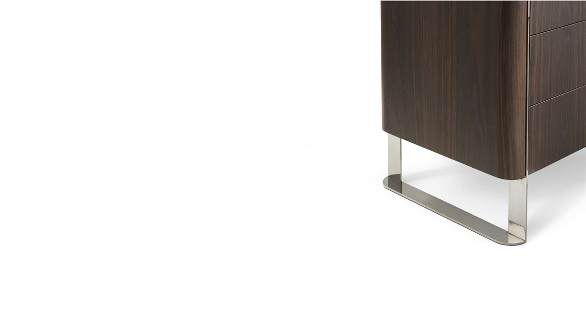 rondo | Commode 3 tiroirs - laqué / top verre laqué - image 3