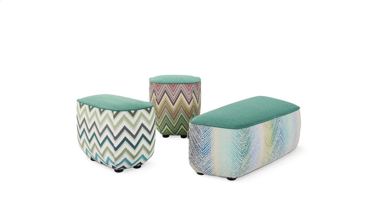 trilogie outdoor | Set de poufs menthe - image 1