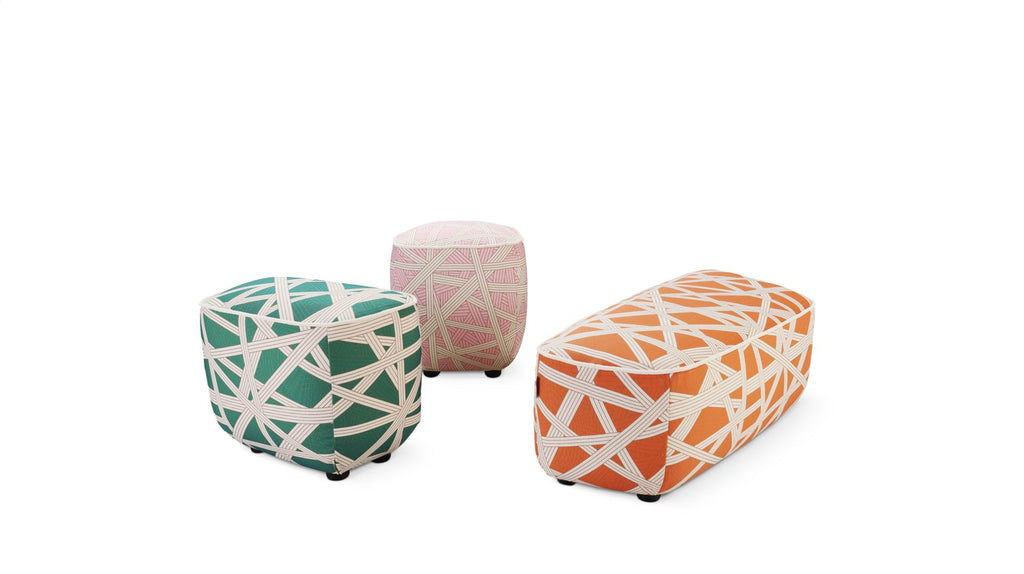 trilogie outdoor | Set de poufs nastri - image 1
